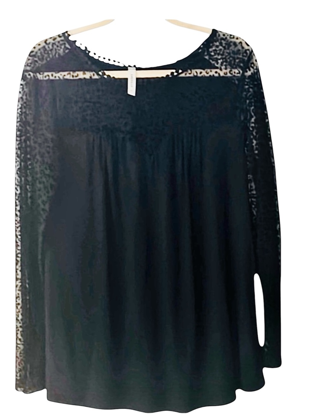Emerald Animal Print Mesh Swing Tunic Womens Size L